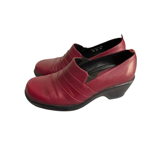 Dansko Womens Aubrey Clog Shoes Red Round Toe Slip Ons Size 39 - Picture 6 of 9